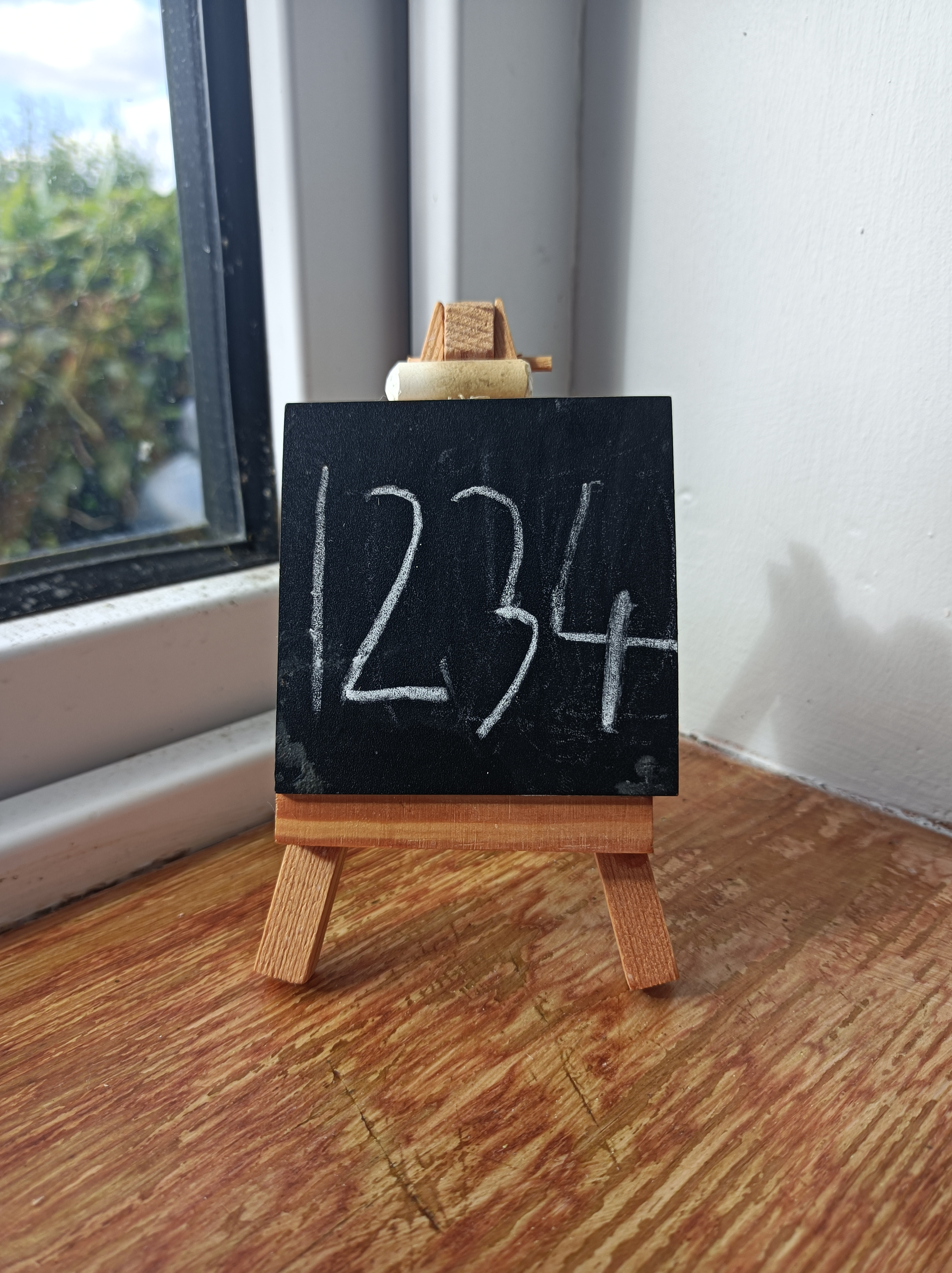 Blackboard marked 1234
