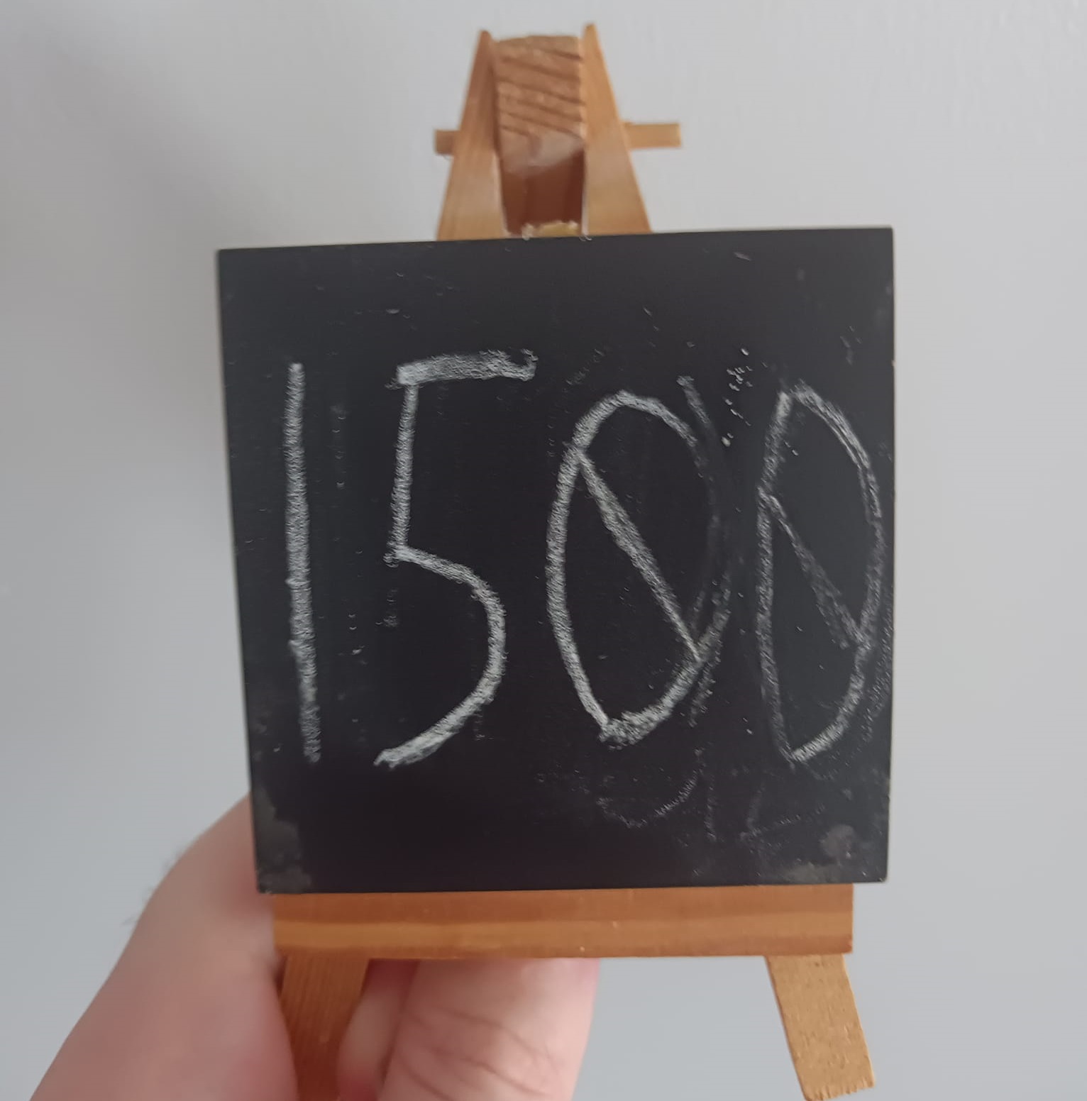 Blackboard marked 1500