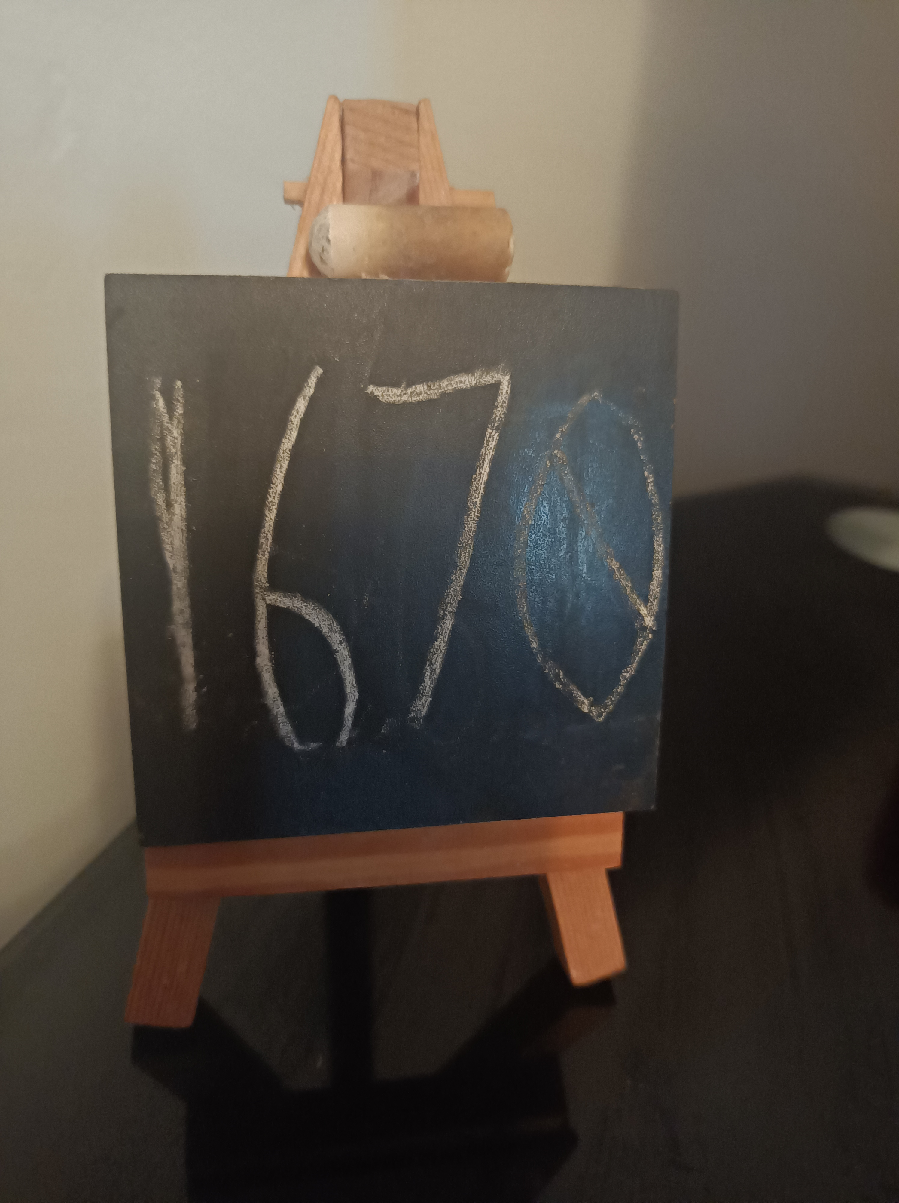 Blackboard marked 1670